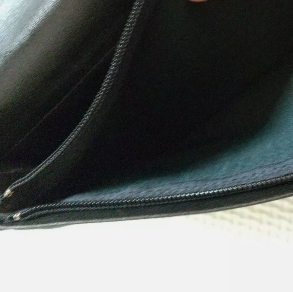 Hanae mori long black leather butterfly wallet - Picture 7 of 8